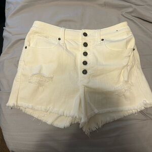 Abercrombie & Fitch White Jean Shorts